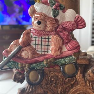 Fitz and Floyd Bear Porcelain Christmas Ornament